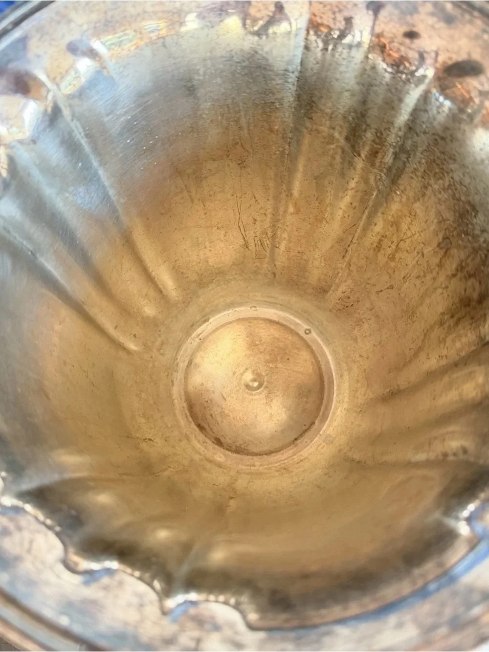Antique French Empire Silverplate Champagne Chiller Wine Cooler Lion Head
